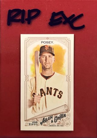 2018 Topps Allen & Ginter Buster Posey Mini Rip Exlcusive 392 (jc)