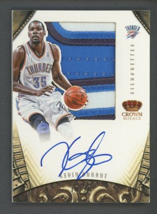 2012 - 13 Preferred Silhouettes Kevin Durant Thunder 3 - Color Patch Auto 10/10
