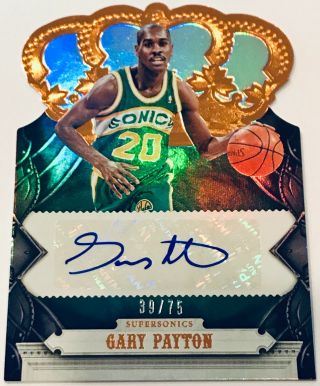 2017 - 18 Panini Crown Royale Gary Payton Autograph 39/75