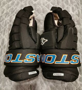 Raffi Torres San Jose Sharks Easton Hockey Gloves Worn Nhl