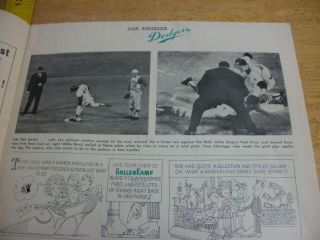 Los Angeles Dodgers 1966 Sandy Koufax 24th victory VINTAGE program scorecard 7