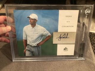 Tiger Woods Signed/Autographed 8x10 Photo UDA Upper Deck Authentic Beckett 8.  5 2