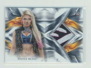 Alexa Bliss 2019 Topps Wwe Undisputed Blue Relic Ur - Ab 11/25 Multicolor Swatch
