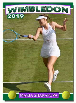 Maria Sharapova Wimbledon 2019 Tennis Card Collector 