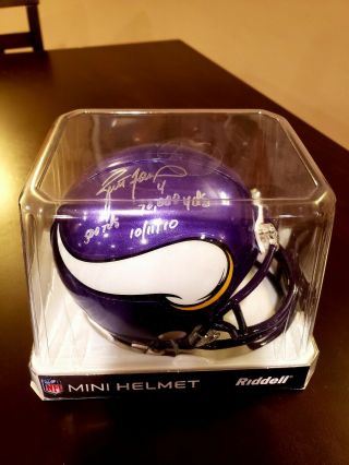 Brett Favre Vikings Signed Mini Helmet Limited Edition