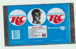 1977 Ralph Garr Rc Cola Can Flat Chicago White Sox