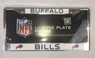 Buffalo Bills Nfl Chrome Car Truck License Plate Tag Frame