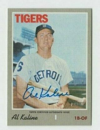 Al Kaline 2019 Topps Heritage High Real One On Card Auto Roa - Ak Tigers