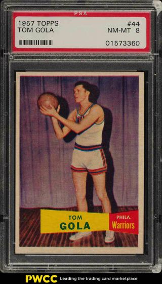1957 Topps Basketball Setbreak Tom Gola Rookie Rc 44 Psa 8 Nm - Mt (pwcc)