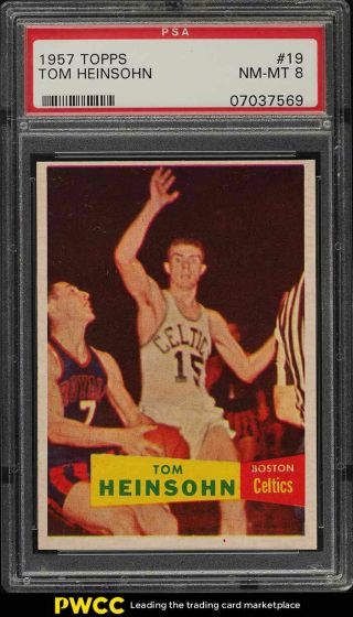 1957 Topps Basketball Tom Heinsohn Sp Rookie Rc 19 Psa 8 Nm - Mt (pwcc)