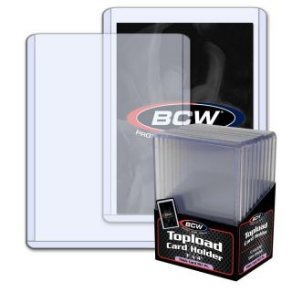 1 Case X500 Bcw 5mm Thick 3 X 4 Toploaders - 197 Pt Jersey Memorabilia Holder