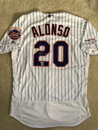 Pete Alonso Autographed York Mets Authentic Jersey Fanatics