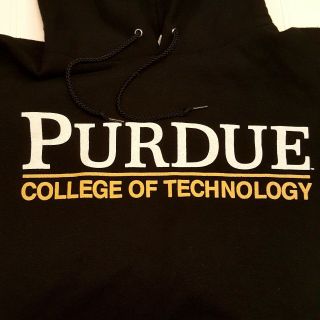 Champion Medium Purdue College of Technology Boilermakers Hoodie Sweatshirt EUC 2