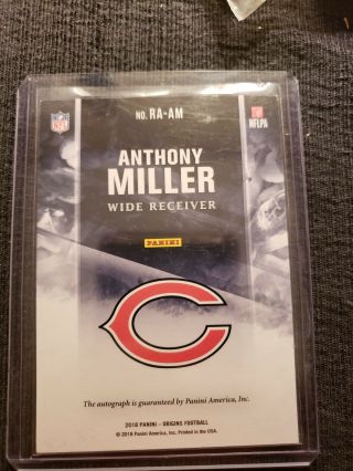 2018 Anthony Miller Origins Rookie Autograph Auto Chicago Bears