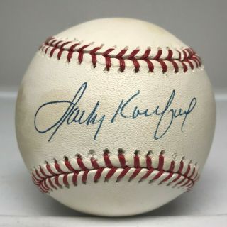 Sandy Koufax Single Signed Baseball Autographed Auto Steiner Dodgers Hof