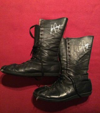 Hangman Adam Page Ring Worn Autographed Wrestling Boots Roh Aew Wwe Decade Elite
