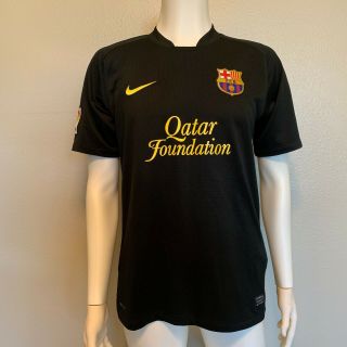 Nike Fc Barcelona Black Away Soccer Jersey Authentic Men 