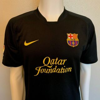 Nike FC Barcelona Black Away Soccer Jersey Authentic Men ' s Medium 3