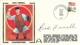 Rick Ferrell Autographed Signed First Day Cover Boston Red Sox Beckett E48822