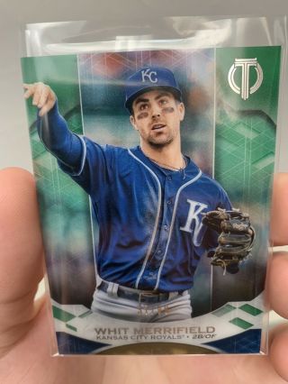 WHIT MERRIFIELD 2019 Topps Tribute Game - 3 Color Patch Auto 46/50 PRISTINE. 3