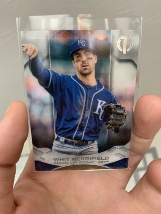 WHIT MERRIFIELD 2019 Topps Tribute Game - 3 Color Patch Auto 46/50 PRISTINE. 4