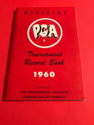 Vintage Golf Memorabilia / Pga Official Tournament Record Book 1960