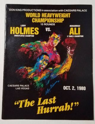 Muhammad Ali Vs Larry Holmes 1980 Boxing Program - Perfect Shape