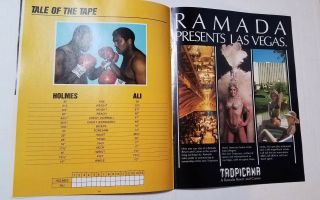 Muhammad Ali vs Larry Holmes 1980 Boxing Program - Perfect Shape 4