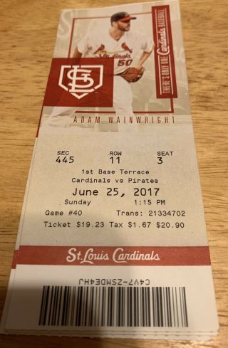 Luke Voit St Louis Cardinals Mlb Debut Ticket Stub 6/25/2017 York Yankees