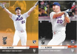 2019 Topps Now Home Run Derby Card And Bonus Winner Card Pete Alonso Ny Mets