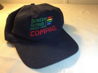 Formula 1 Cap - Benetton Compaq Cap,  Adjustable,  Blue