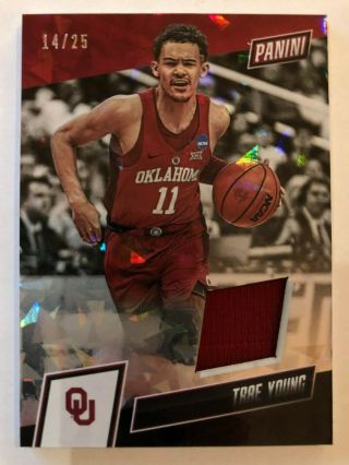 2019 Panini Trae Young National Convention Cracked Ice Game Jersey D 14/25