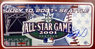 Ichiro Suzuki Autographed Signed 2001 All Star Game License Plate Is Holo 78912