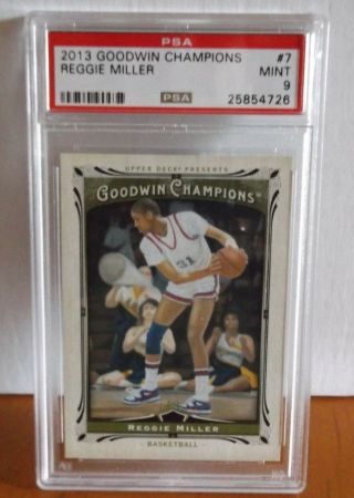 2013 Goodwin Champions 7 - Reggie Miller - Psa 9 - Indiana Pacers