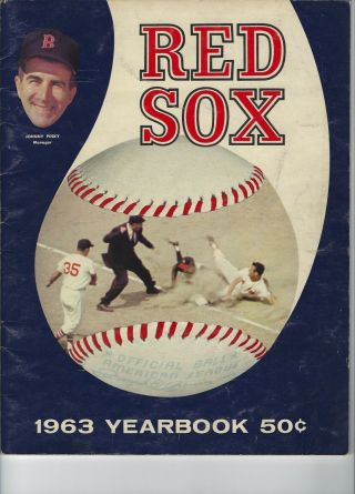 1963 Mlb Major League Baseball Boston Red Sox Yearbook Yaz Stuart