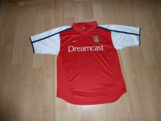 2000 - 2001 - 2002 Arsenal Fc Gunners Soccer Football Jersey Shirt Dreamcast Nike L