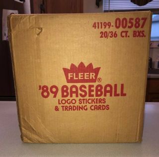 1989 Fleer Baseball Cards Wax Box Case 20 Boxes 4