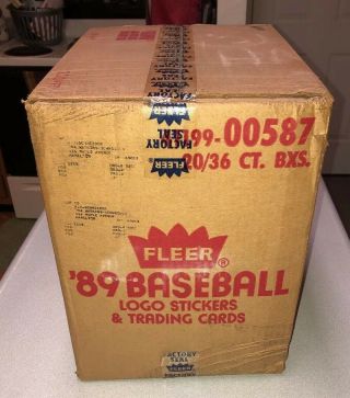 1989 Fleer Baseball Cards Wax Box Case 20 Boxes 5
