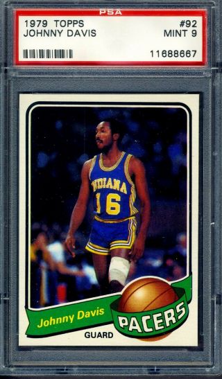 1979 Topps 92 Johnny Davis Psa 9 Indiana Pacers