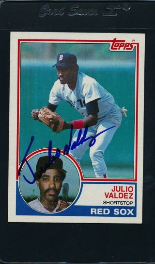 1983 Topps 628 Julio Valdez Red Sox Signed Auto 13688