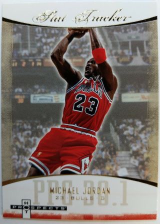 2007 - 08 Fleer Hot Prospects Michael Jordan Stat Tracker Insert St - 26 Bulls
