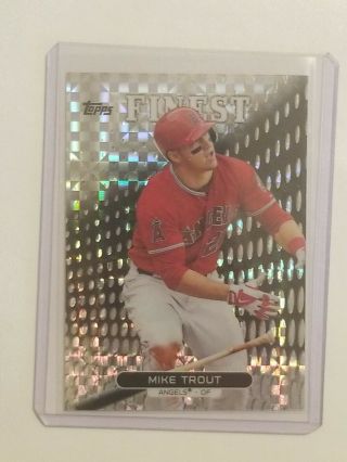 2013 Topps Finest X - Fractor 1 Mike Trout Los Angeles Angels Baseball Sp