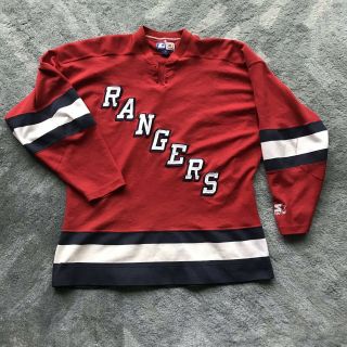 Vintage Starter York Rangers Hockey Jersey Size Xl