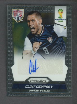 2014 Panini Prizm World Cup Soccer Clint Dempsey United States Auto 2