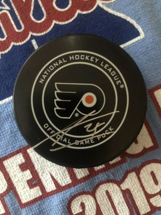 James Van Riemsdyk Signed Philadelphia Flyers Official Game Puck