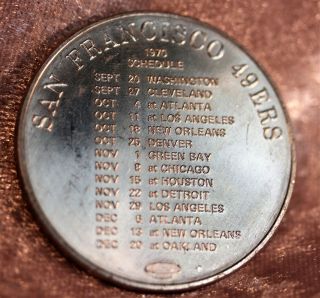 1970 Sf Forty Niners Football Schedule Coin Johnny Walker Red Token (49ers)