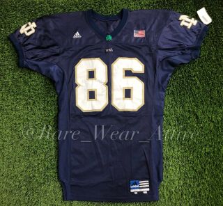 Notre Dame Football Team Issued Irish Game Jersey Adidas Men Sz 46 Authentic 02