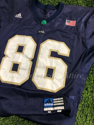 Notre Dame Football Team Issued Irish Game Jersey Adidas Men sz 46 Authentic 02 2