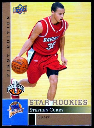 2009 - 10 Stephen Curry Upper Deck First Edition Gold Rookie Rc 234