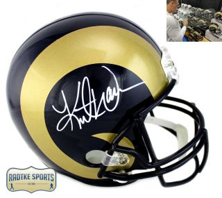 Kurt Warner Autographed/signed Nfl St.  Louis Rams Full Size Helmet